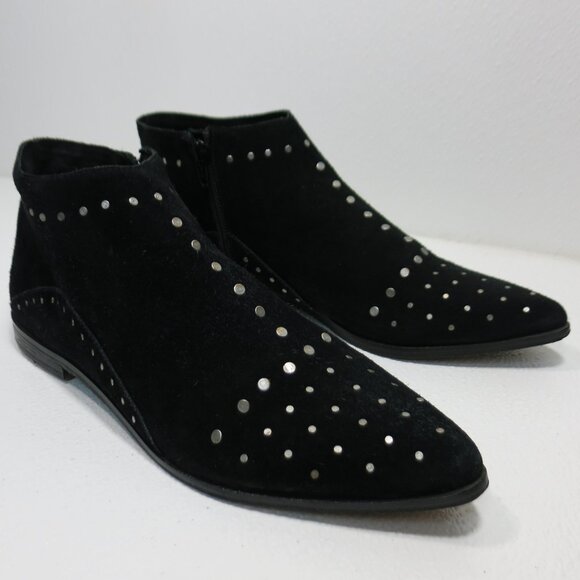 Free People Suede Leather Riveted Point Toe Booties Women's Footwear Boot Sz 40 - Picture 2 of 8